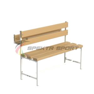 Купить Скамейка для раздевалок со спинкой и лотком (разборная) 1500 мм в Карачеве 